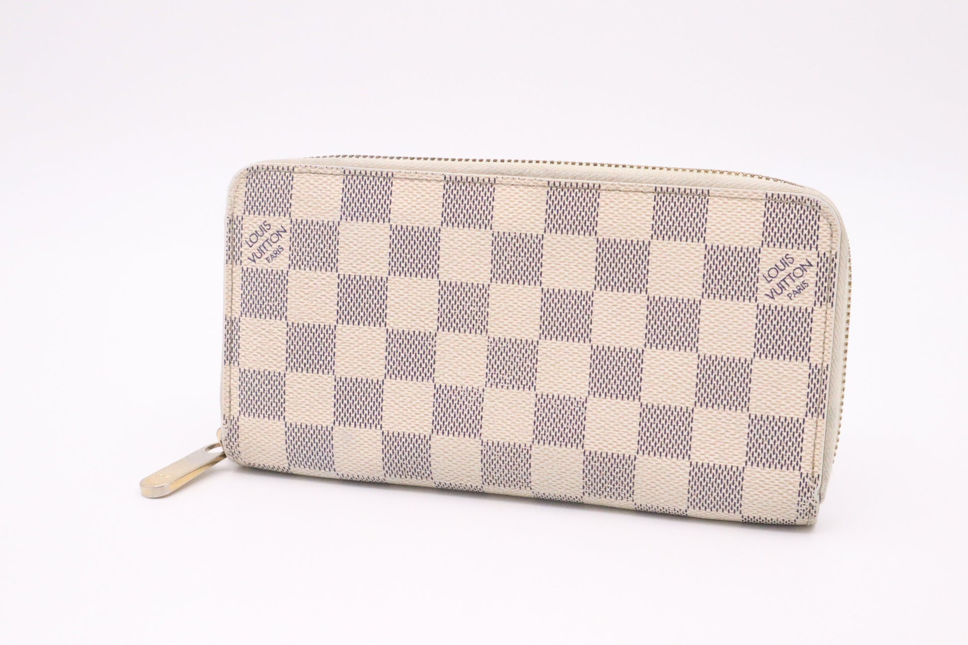 Louis Vuitton Long Zippy Damier Azur Canvas Wallet Case