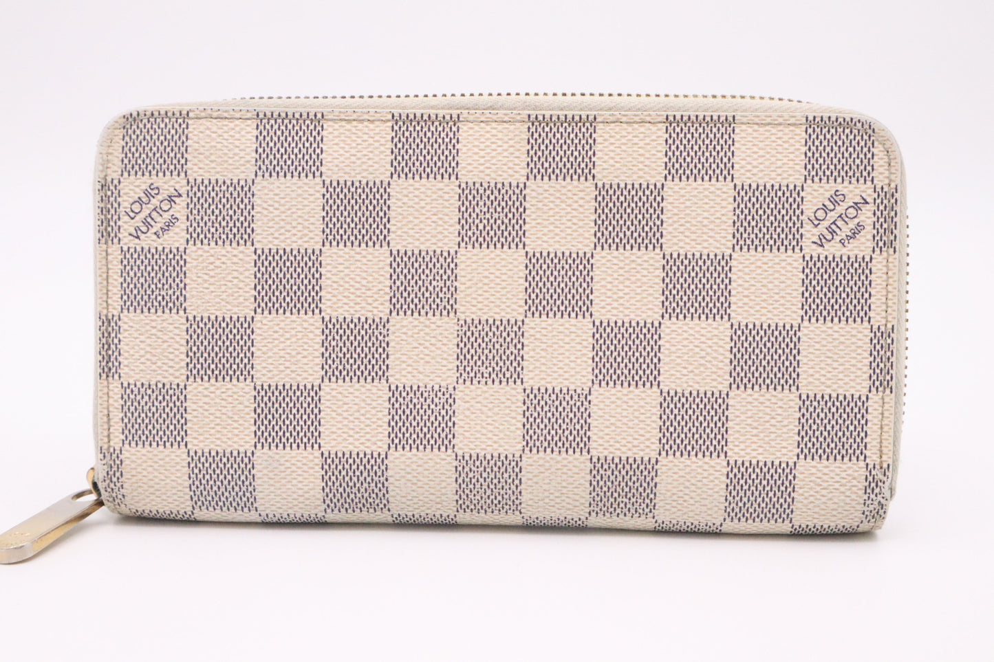Louis Vuitton Long Zippy Damier Azur Canvas Wallet Case