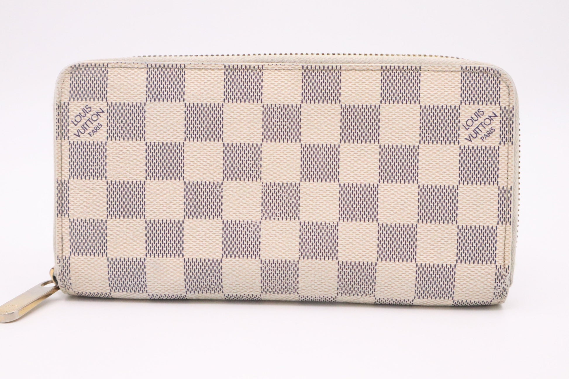 Louis Vuitton Long Zippy Damier Azur Canvas Wallet Case
