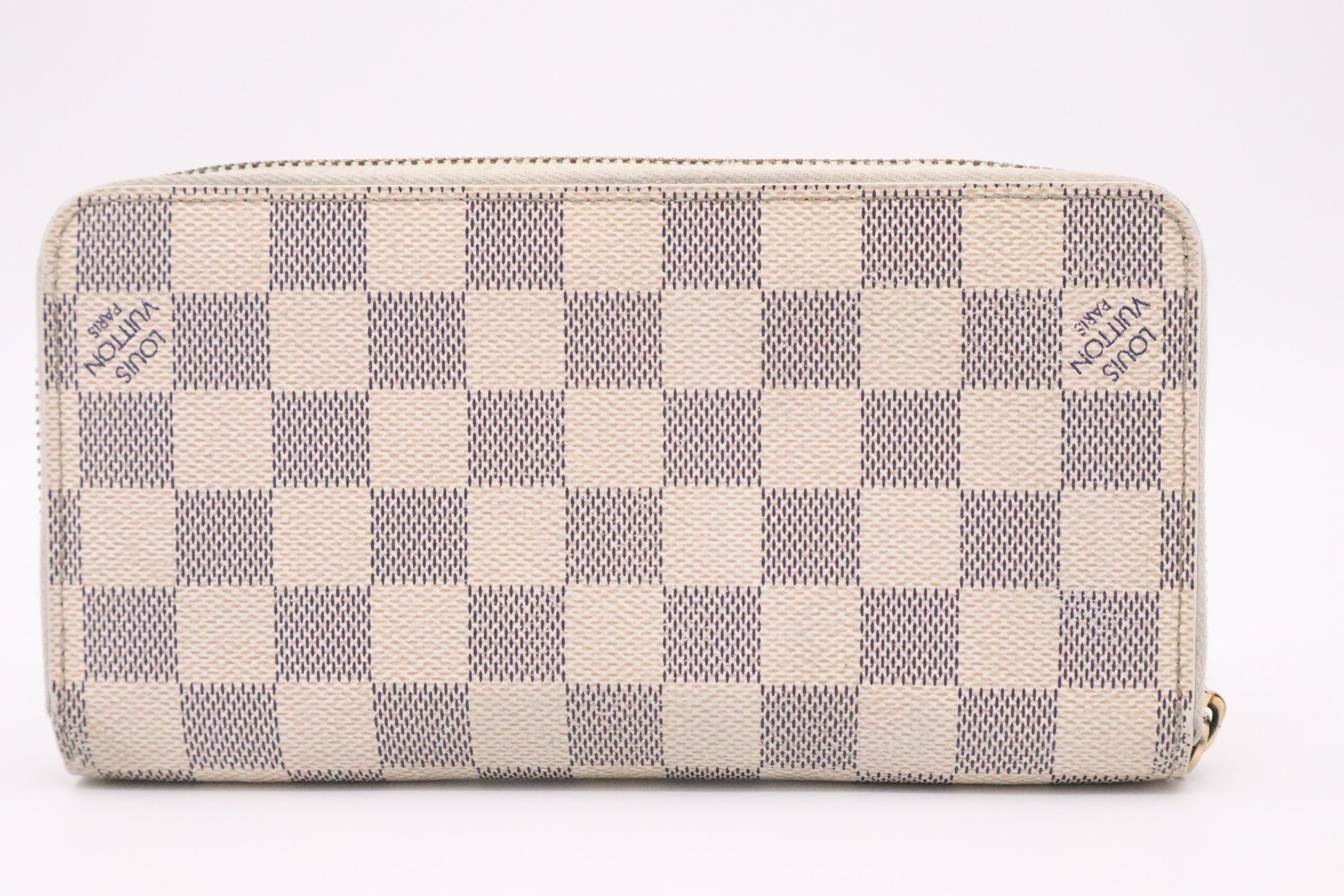 Louis Vuitton Long Zippy Damier Azur Canvas Wallet Case