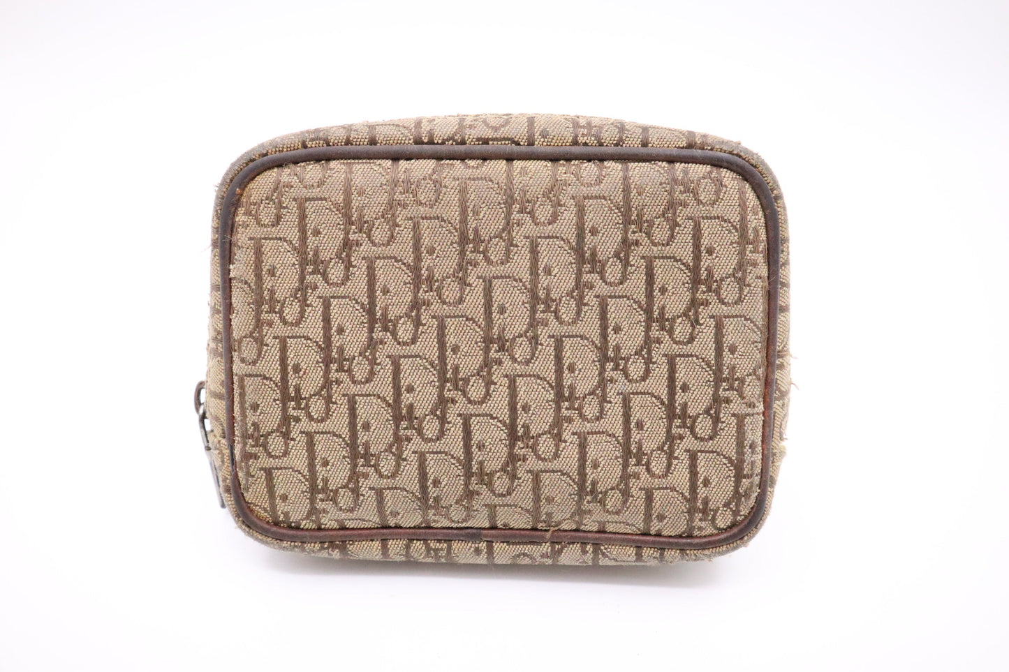 Dior Pouch In Oblique Handbag Canvas Brown Travel Bag