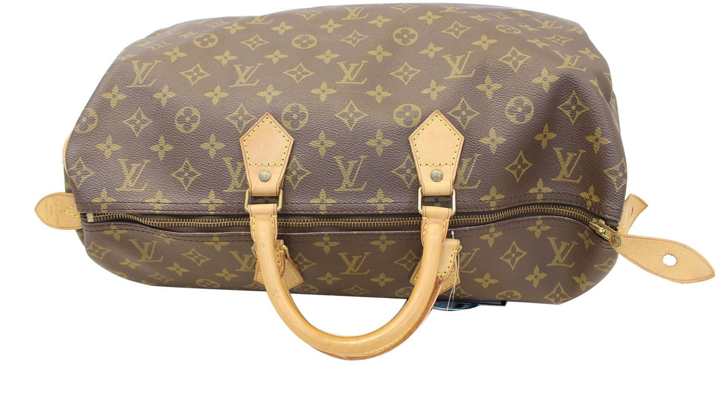 Louis Vuitton Speedy Satchel Bag Canvas Monogram Travel Bag