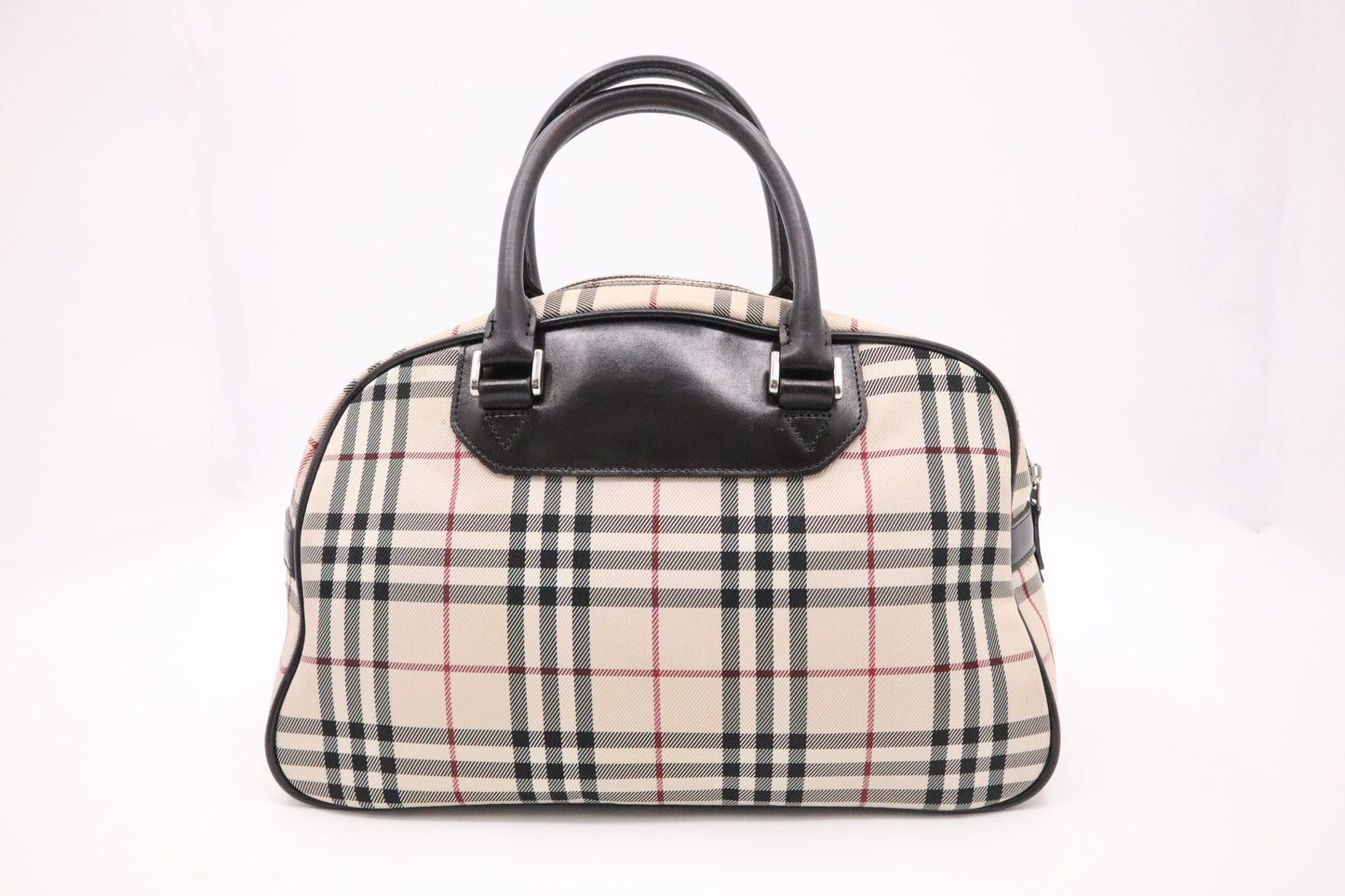 Burberry Boston Bag In Nova Check Canvas Travel Bag