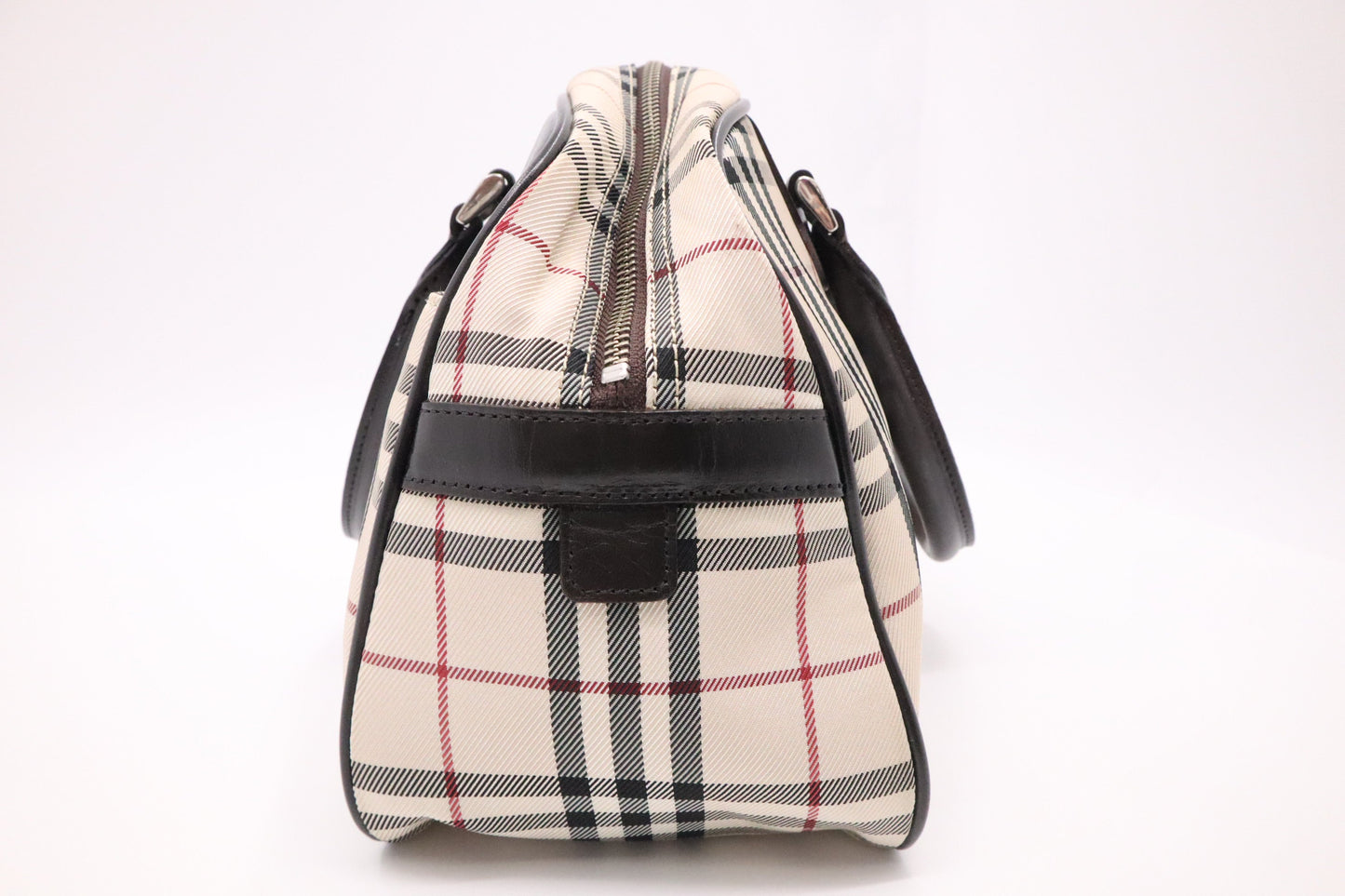 Burberry Boston Bag In Nova Check Canvas Travel Bag