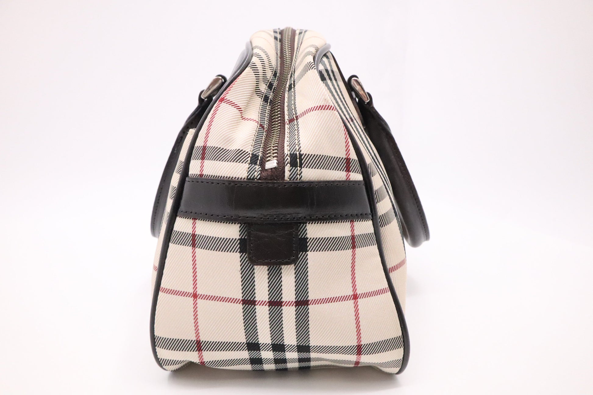 Burberry Boston Bag In Nova Check Canvas Travel Bag