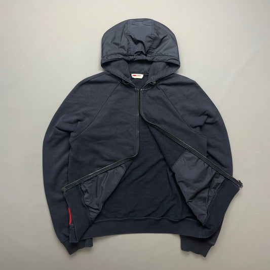 Prada Handbag Sport Tab Hood -Through Hoodie Nylon Red Zip