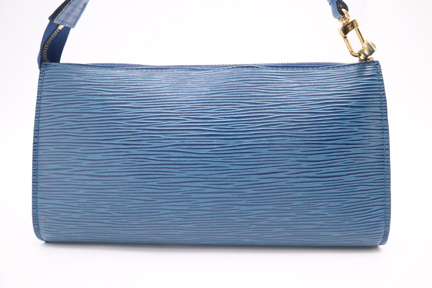 Louis Vuitton Pochette Accessoires Epi Leather Blue Clutch Bag