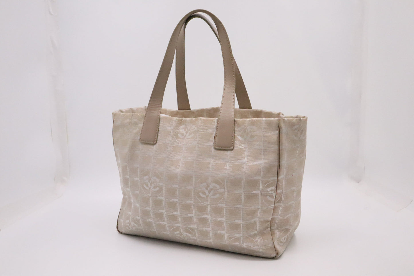 Chanel New Line Beige Canvas Travel Bag Beige Canvas