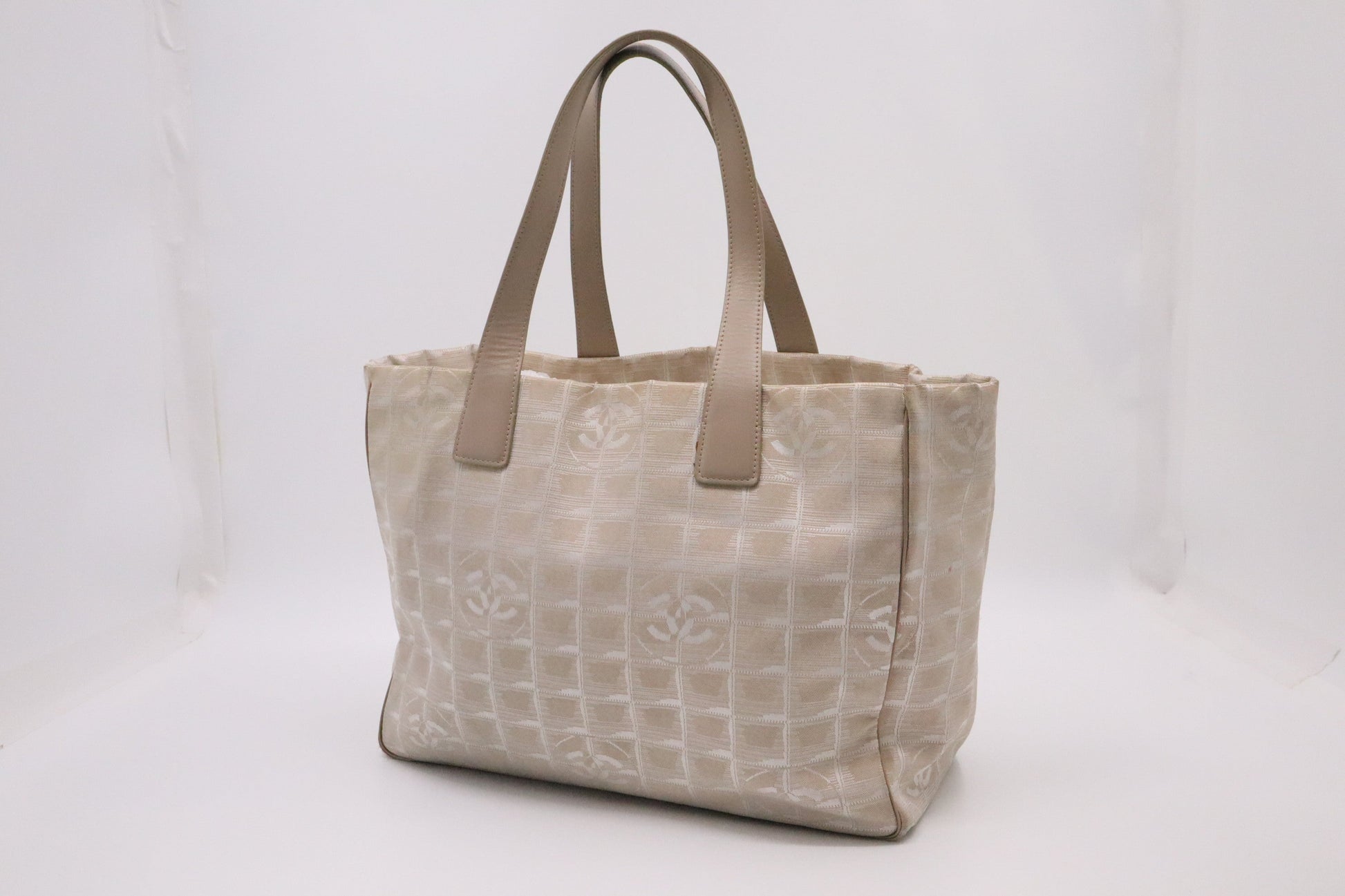 Chanel New Line Beige Canvas Travel Bag Beige Canvas