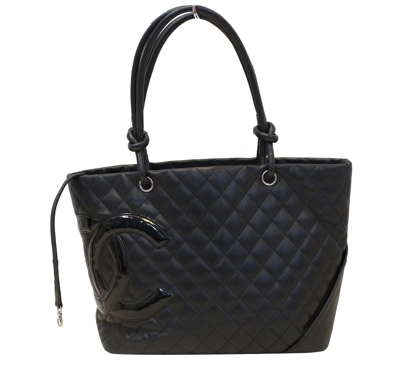 Chanel Skin Cambon Leather Calf Black Travel Bag