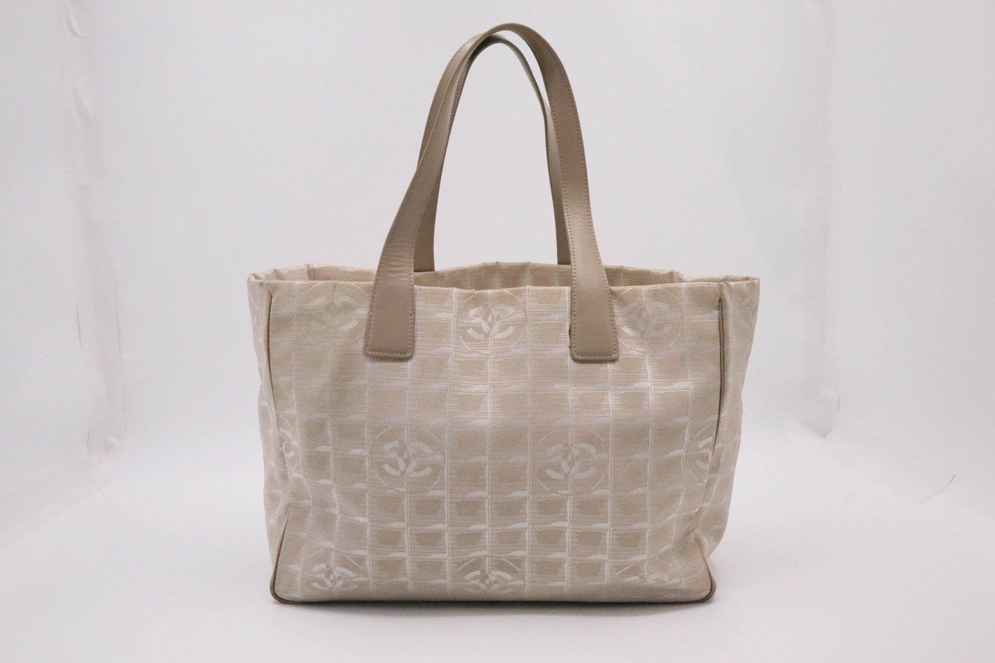 Chanel New Line Beige Canvas Travel Bag Beige Canvas