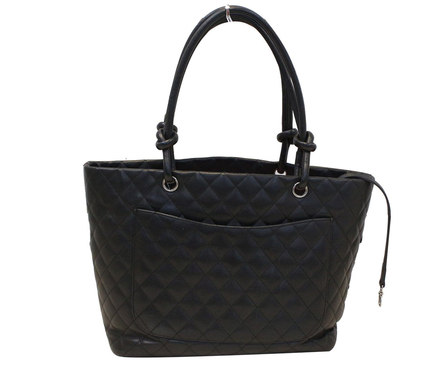 Chanel Skin Cambon Leather Calf Black Travel Bag