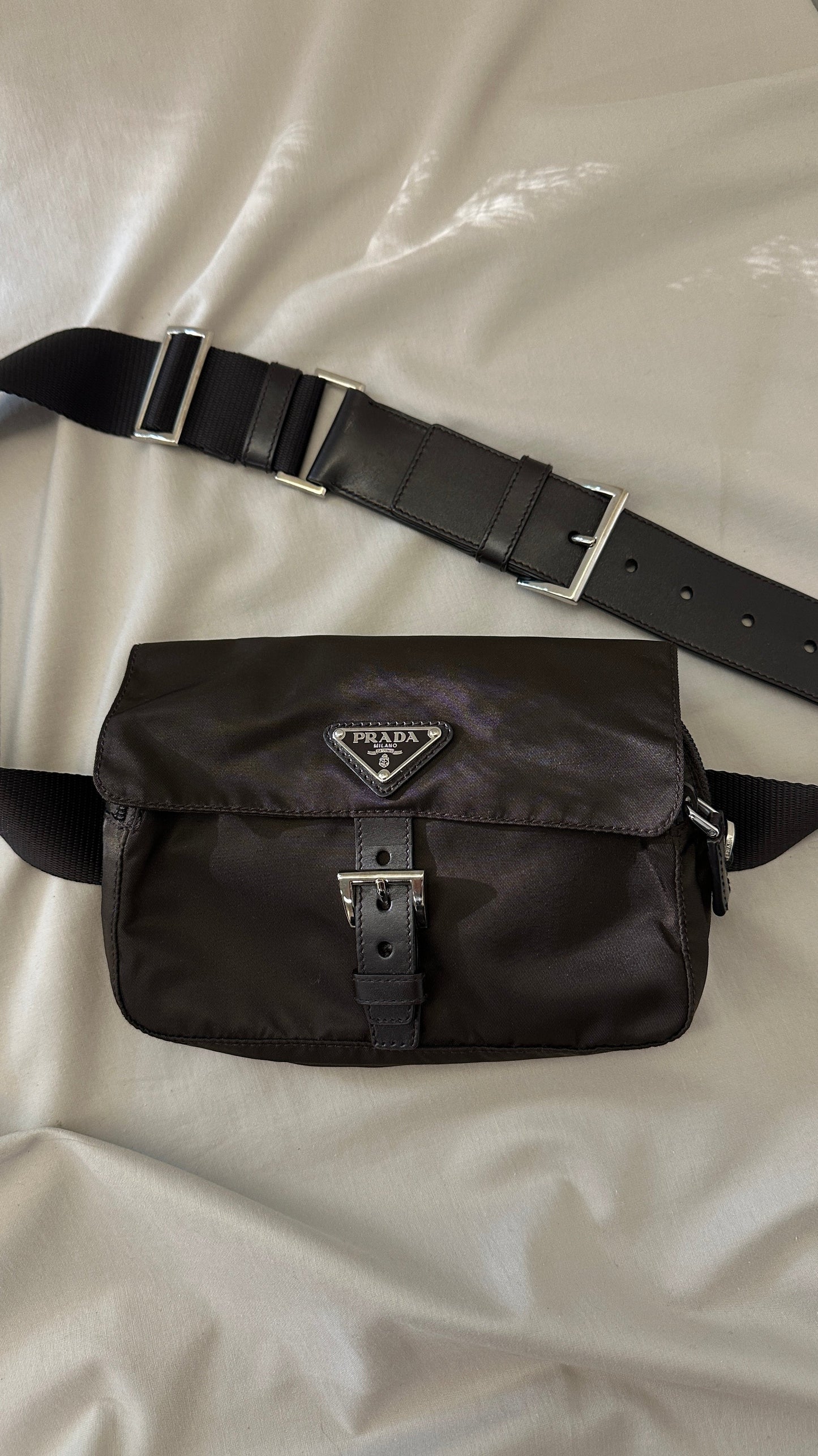 Prada Belt Bag Nylon Brown