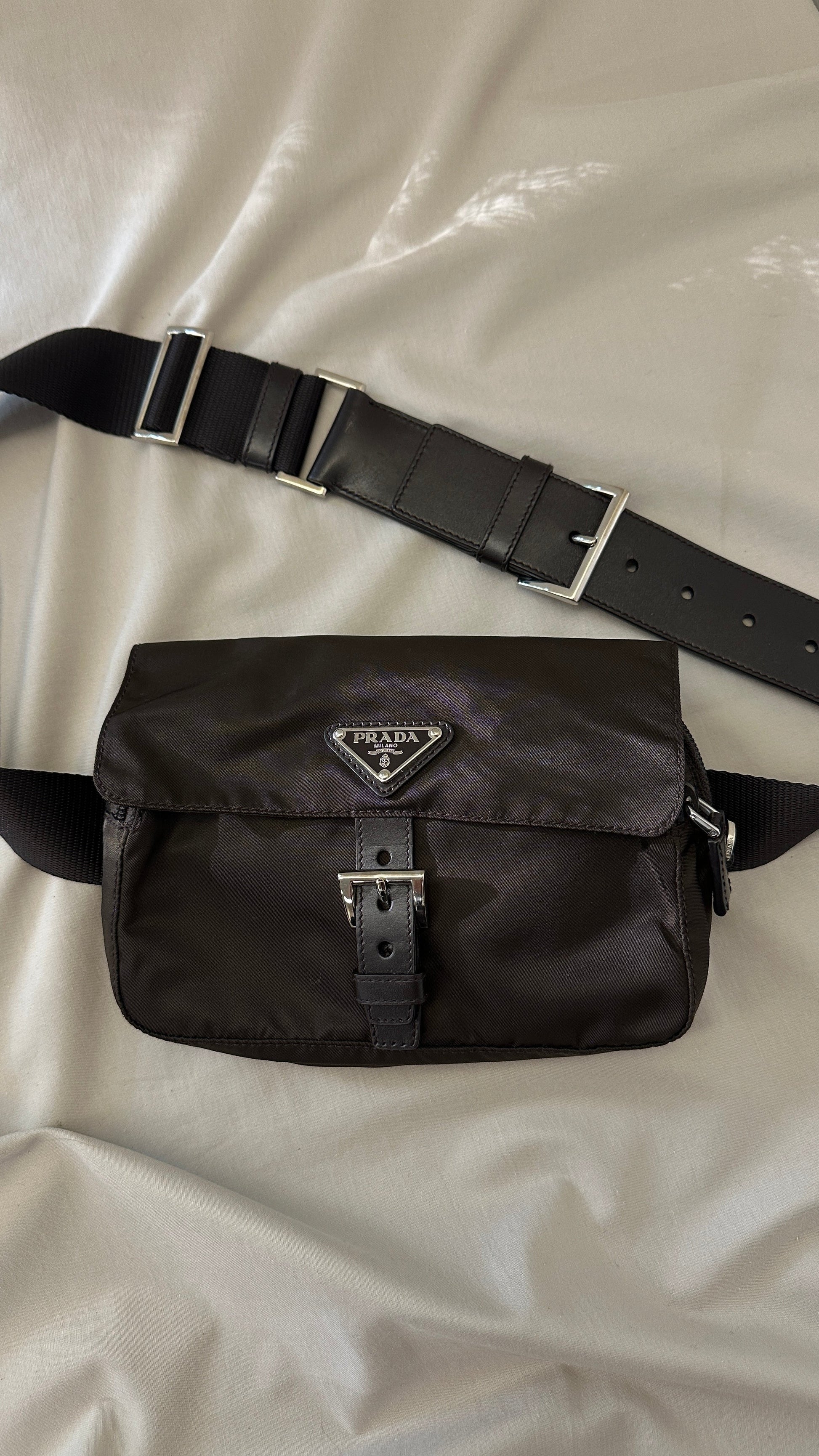 Prada Belt Bag Nylon Brown