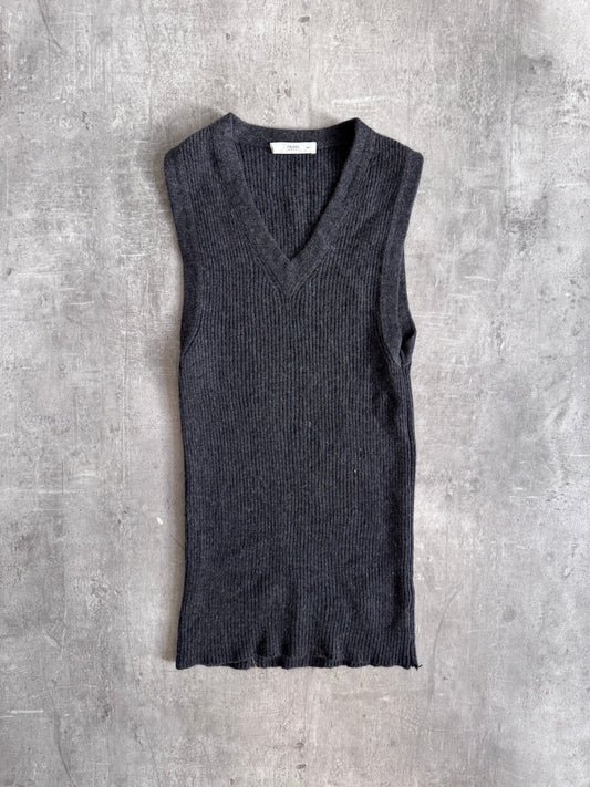 Prada Handbag Grey Cashmere Sweater Vest Gray Small