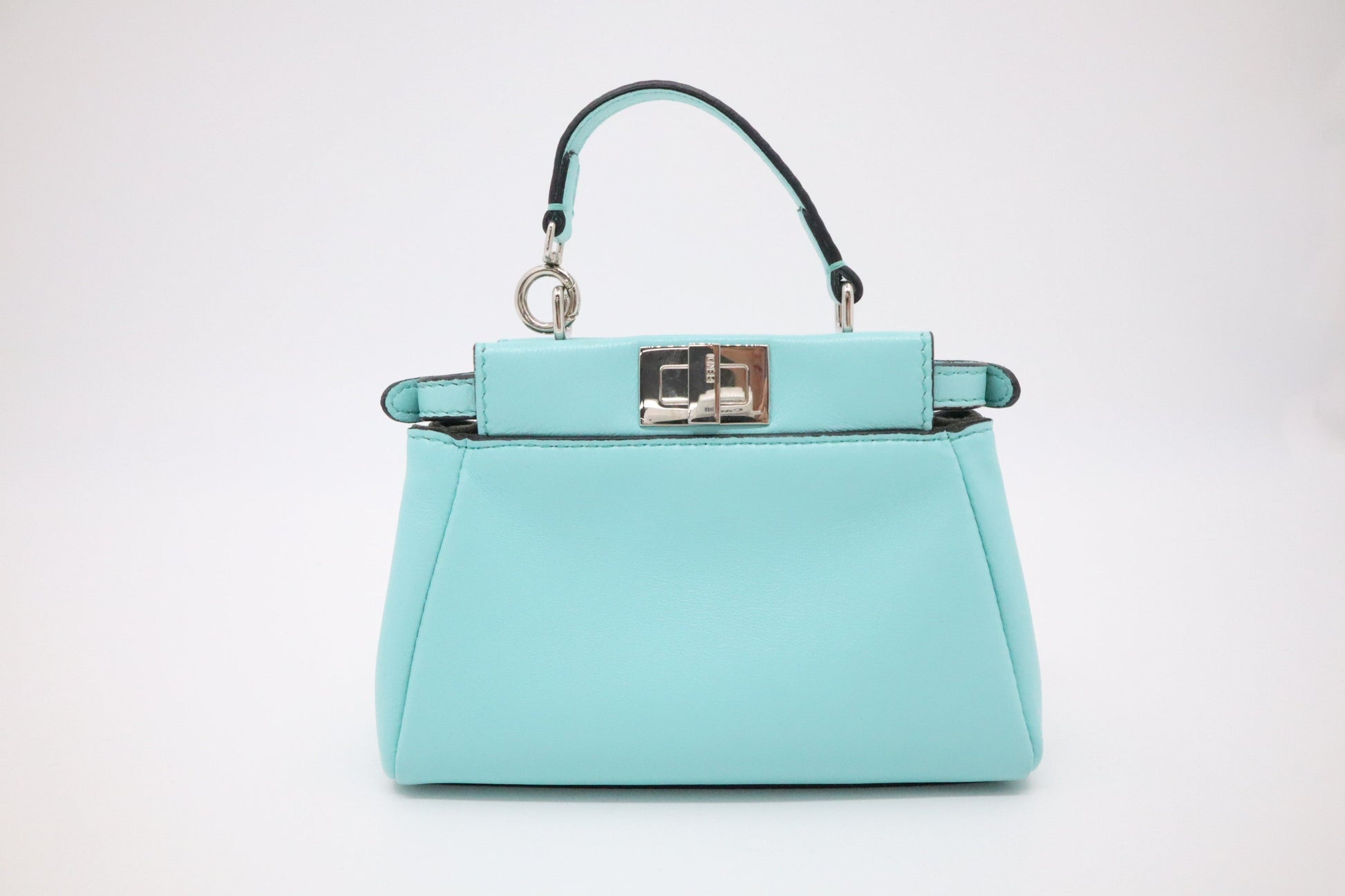 Fendi Peakaboo In Turquoise Handbag Leather Mini Travel Bag