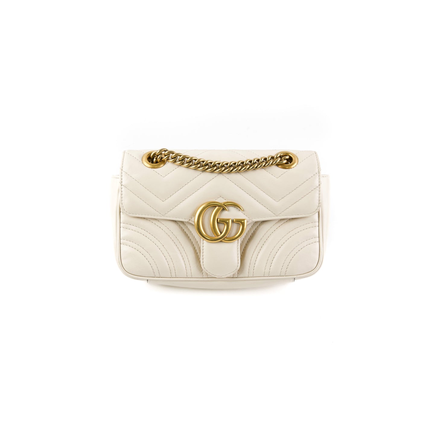 Gucci Marmont Shoulder Bag White Small Crossbody Bag