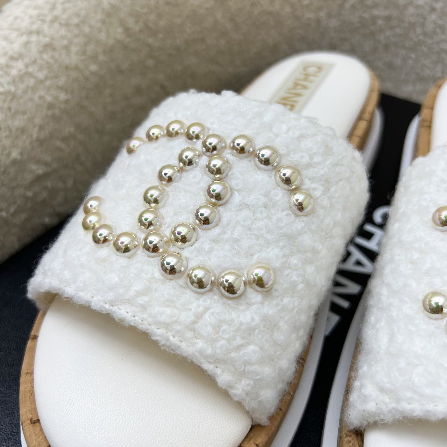 Chanel 24S Sandals In White Sz 37 ( )