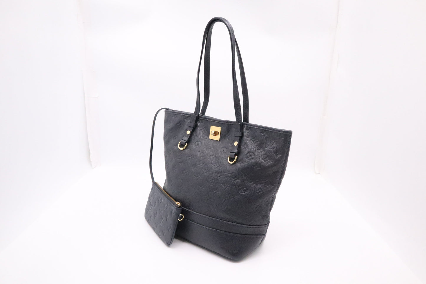 Louis Vuitton Citadine Navy Empreinte Leather Blue Handbag