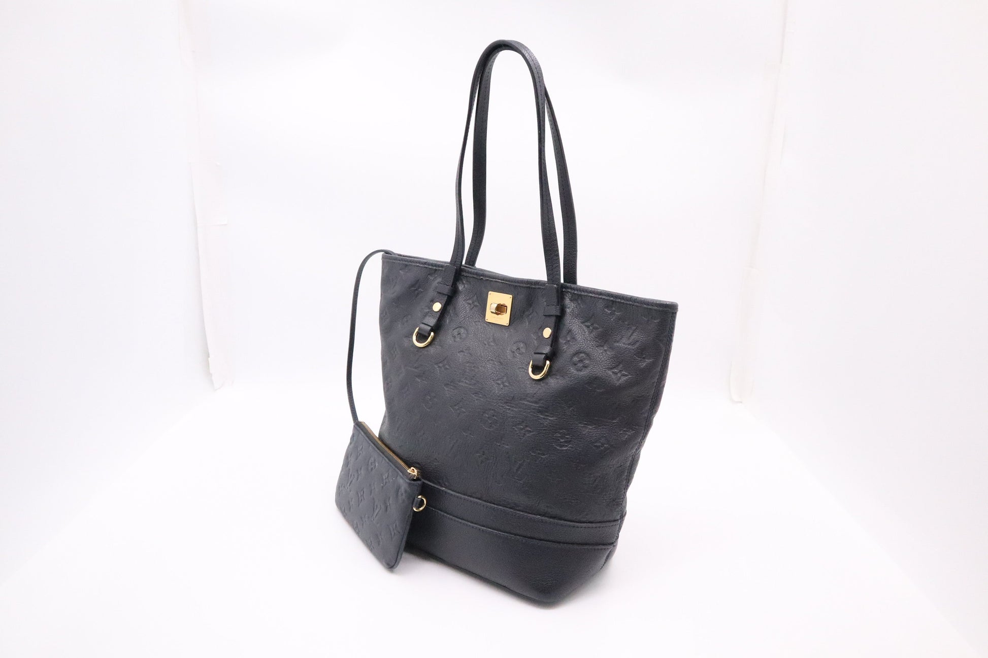 Louis Vuitton Citadine Navy Empreinte Leather Blue Handbag