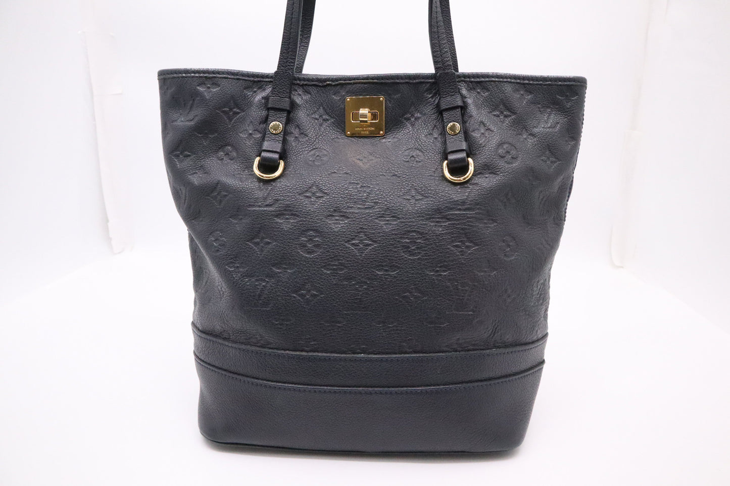 Louis Vuitton Citadine Navy Empreinte Leather Blue Handbag