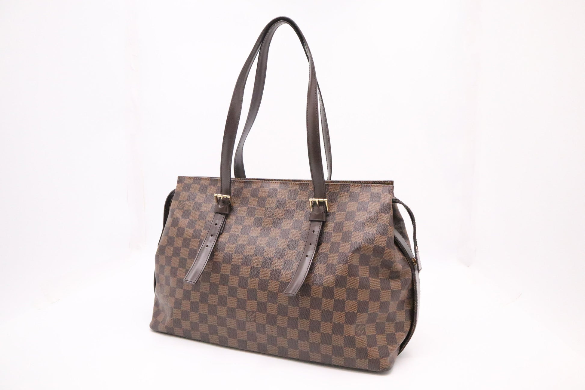 Louis Vuitton Chelsea Ebene Damier Canvas Handbag