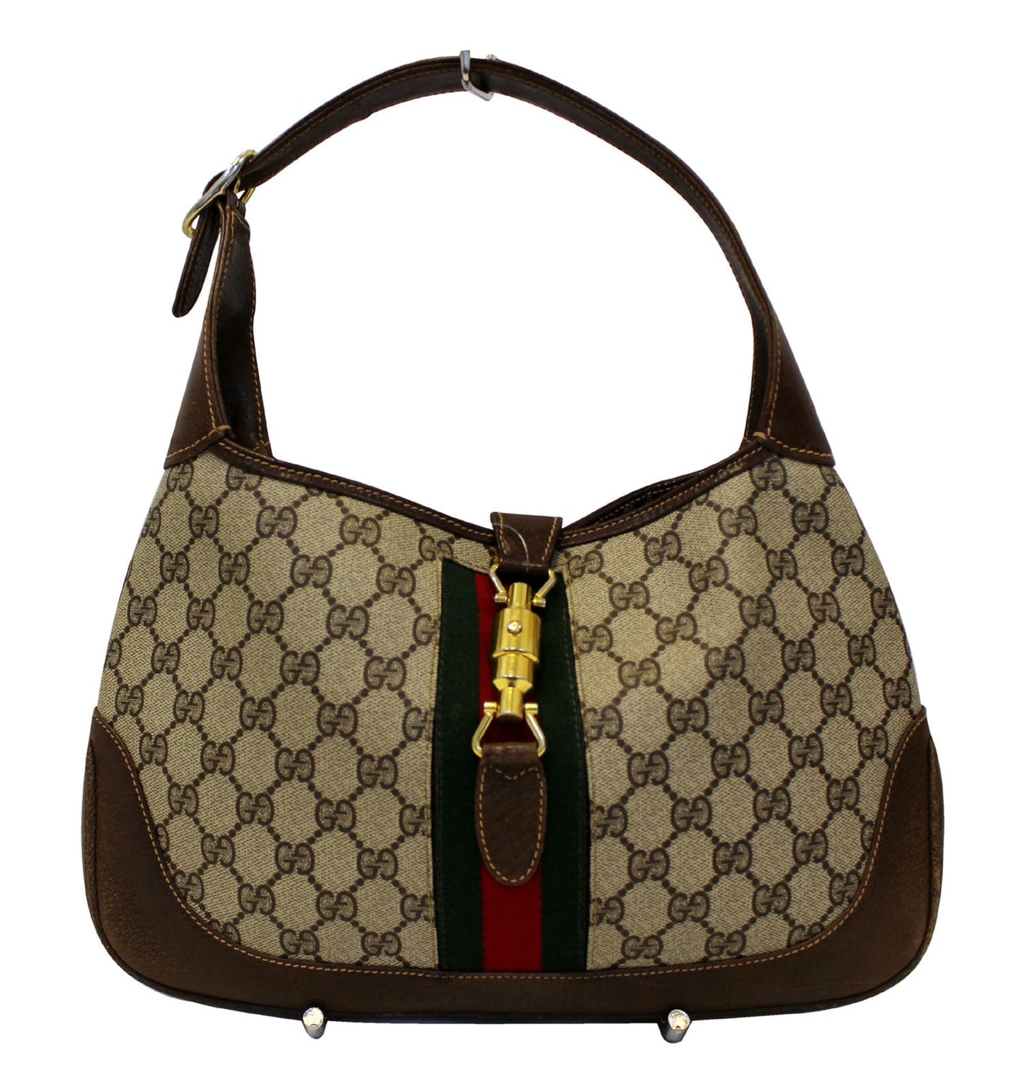 Gucci Jackie Hobo Canvas Monogram Travel Bag