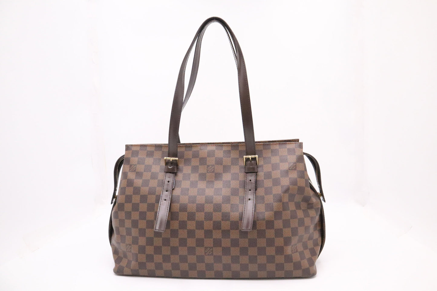 Louis Vuitton Chelsea Ebene Damier Canvas Handbag