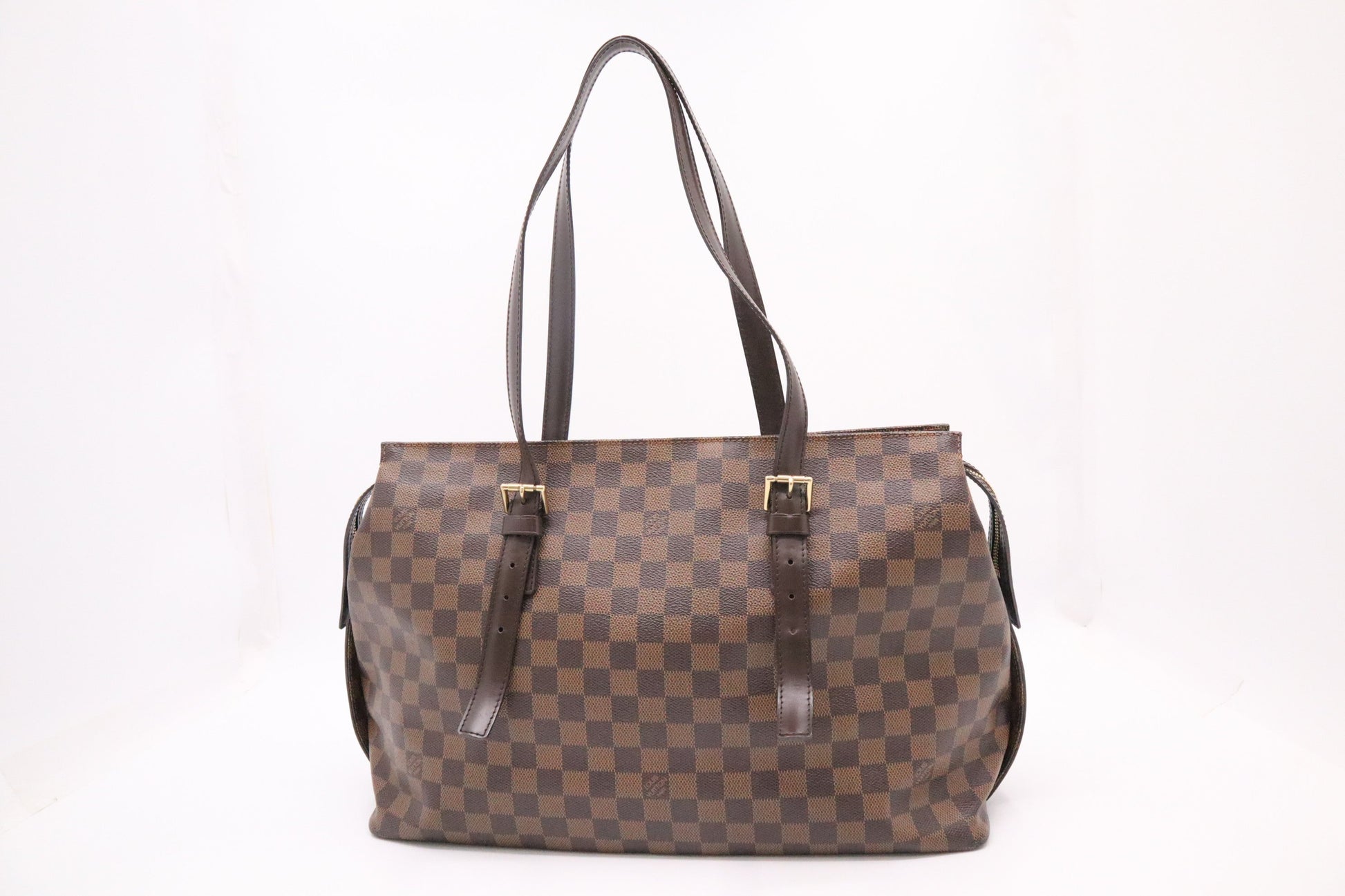 Louis Vuitton Chelsea Ebene Damier Canvas Handbag