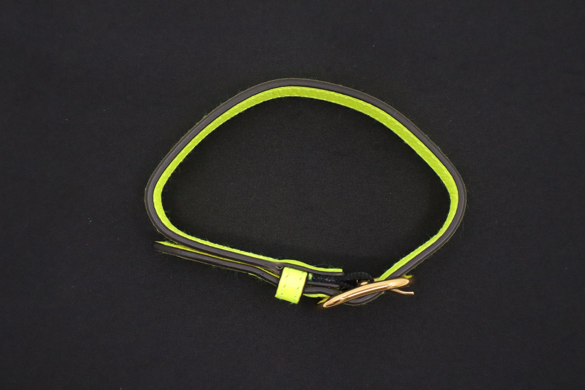 Gucci Dog Collar Neon Yellow Leather Handbag