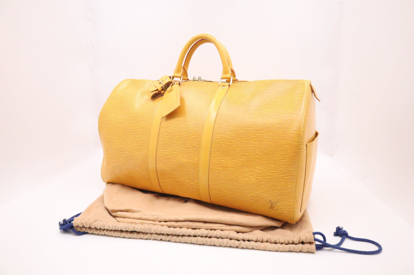 Louis Vuitton Keepall 50 Epi Leather Yellow Travel Bag