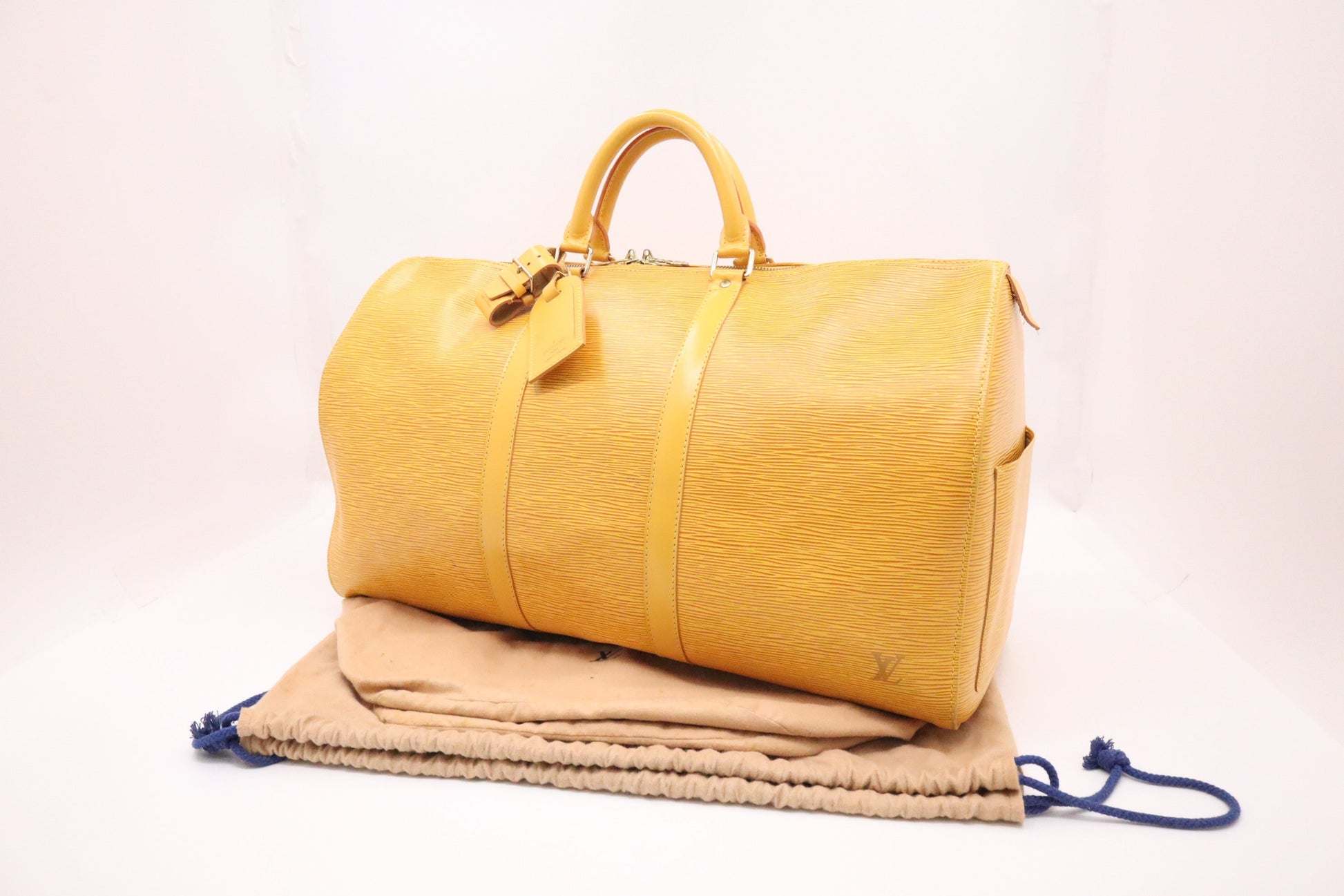Louis Vuitton Keepall 50 Epi Leather Yellow Travel Bag