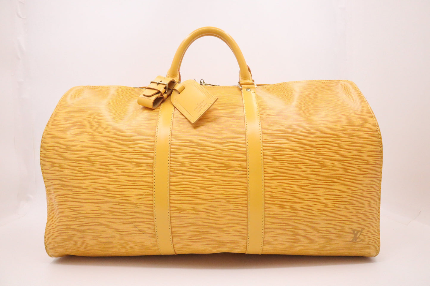 Louis Vuitton Keepall 50 Epi Leather Yellow Travel Bag