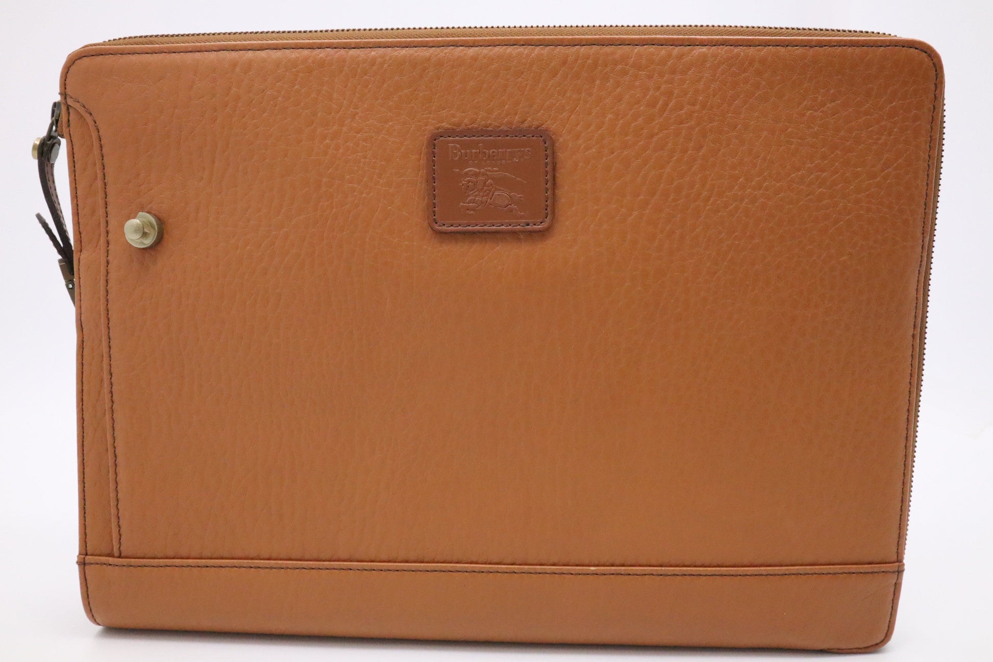 Burberry Clutch In Leather Brown Clutch Bag