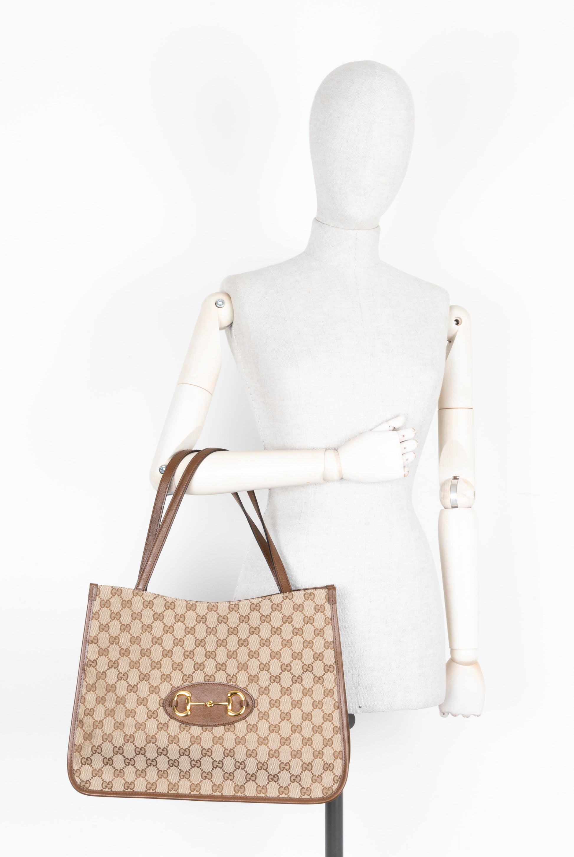 GUCCI 1955 Horsebit Tote Bag GG Supreme