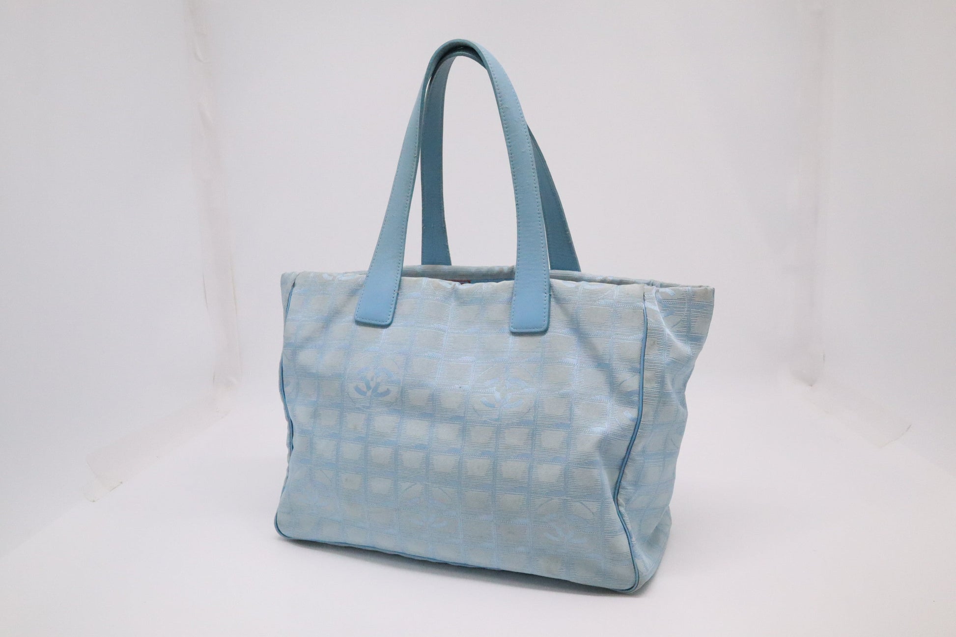 Chanel New Line Blue Canvas Travel Bag