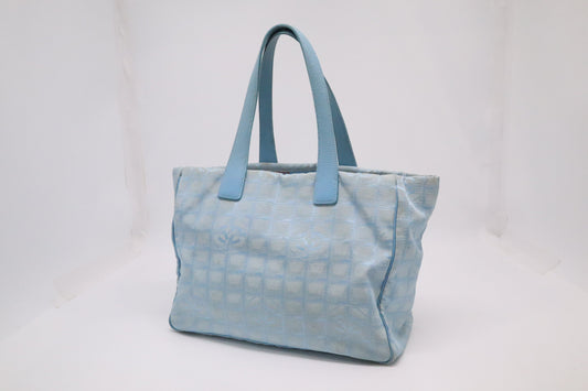 Chanel New Line Blue Canvas Travel Bag