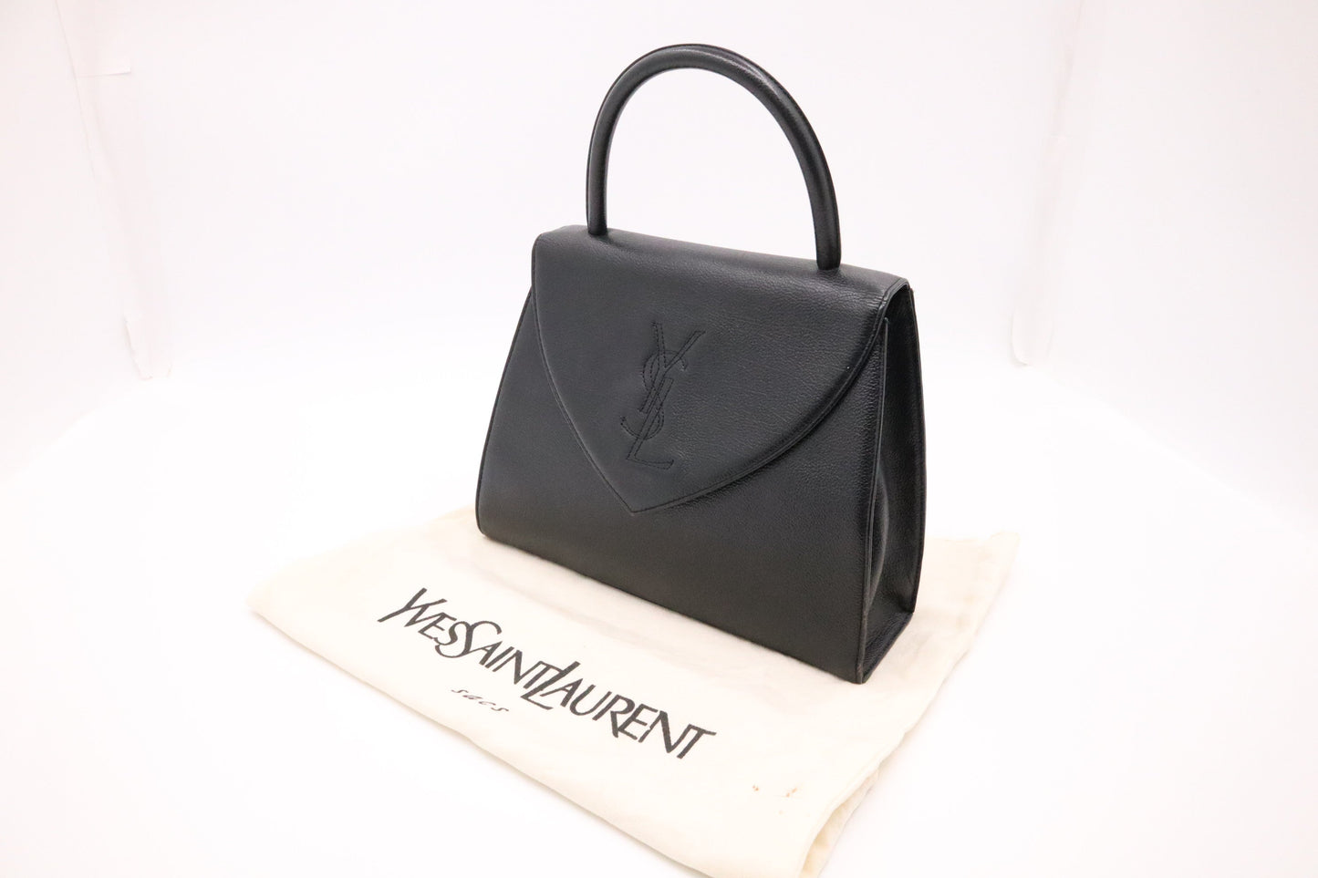 YSL Saint Laurent Handbag In Leather Black Travel Bag