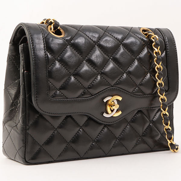 Chanel Paris Limited Desing Flap Chain Bag Black