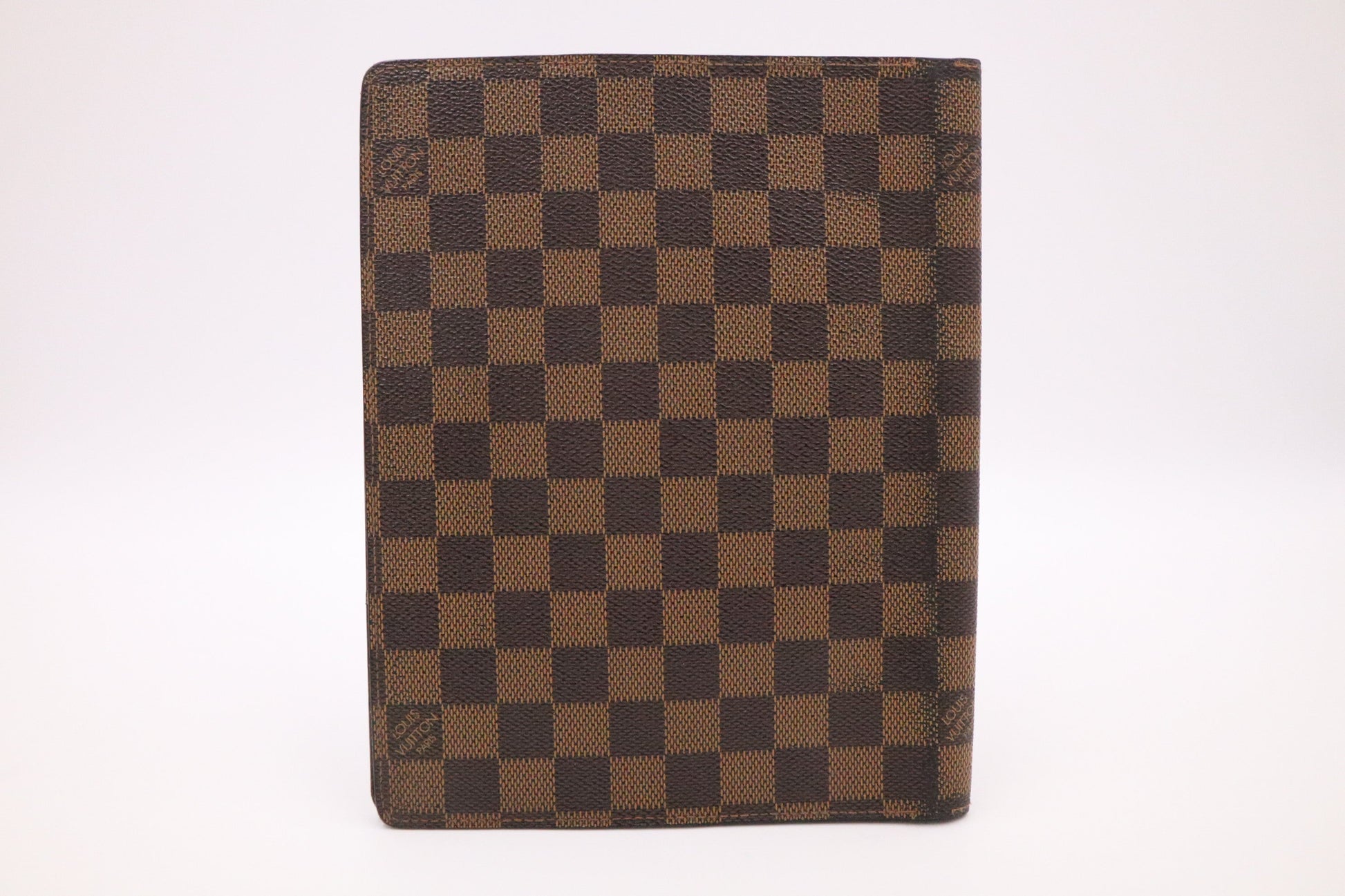 Louis Vuitton Bureau Agenda MM Ebene Damier Canvas Handbag