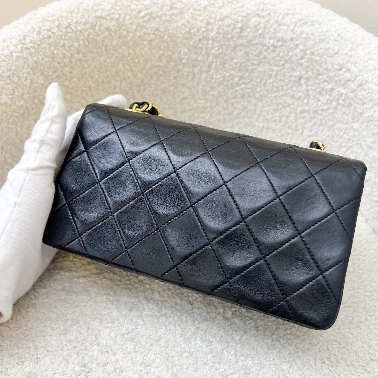 Chanel Mini Full Flap In Black Lambskin And 24K Ghw Bag