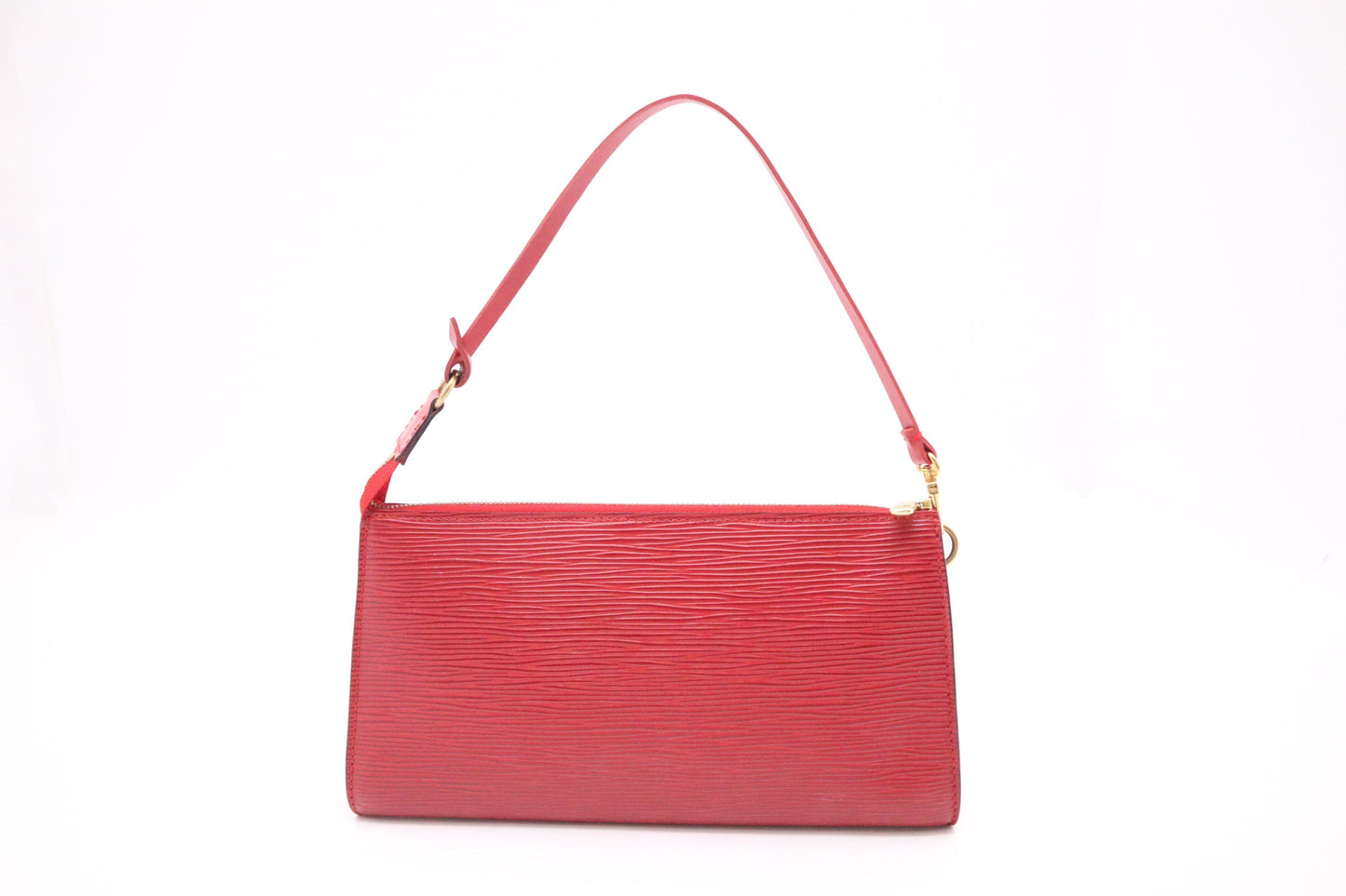 Louis Vuitton Pochette Accessoires Epi Leather Red Clutch Bag Epi Leather