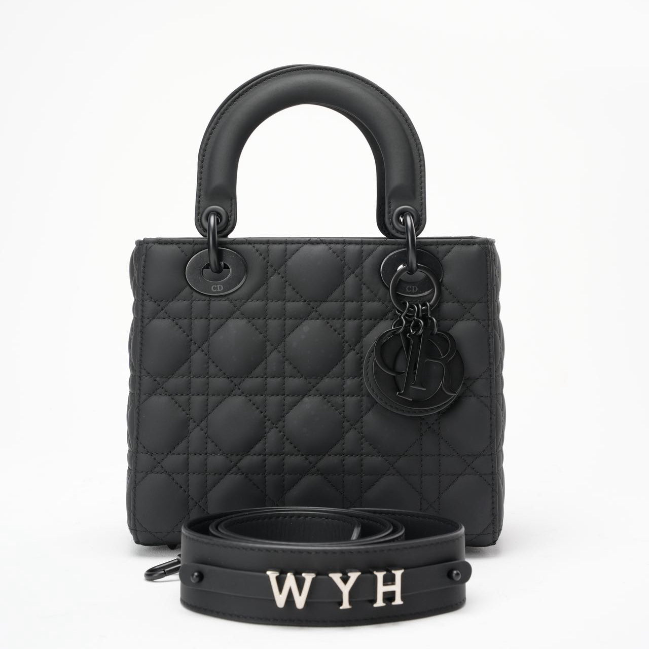 Dior Handbag Christian Matte Lady Bag Black Small