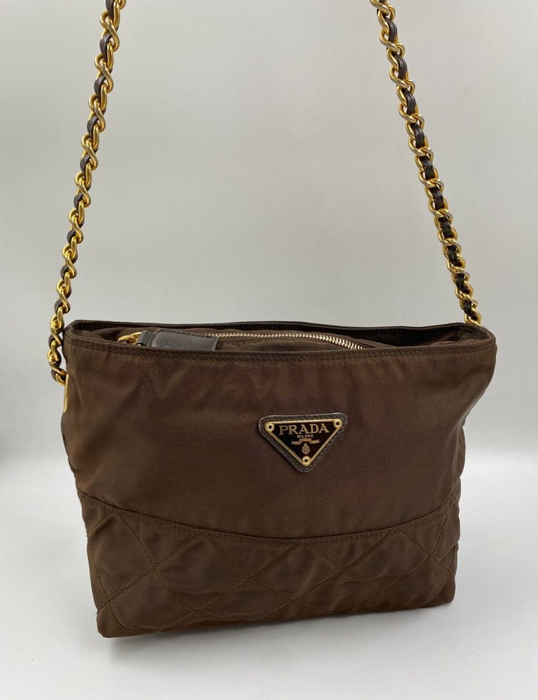 Prada Crossbody Bag Nylon Brown