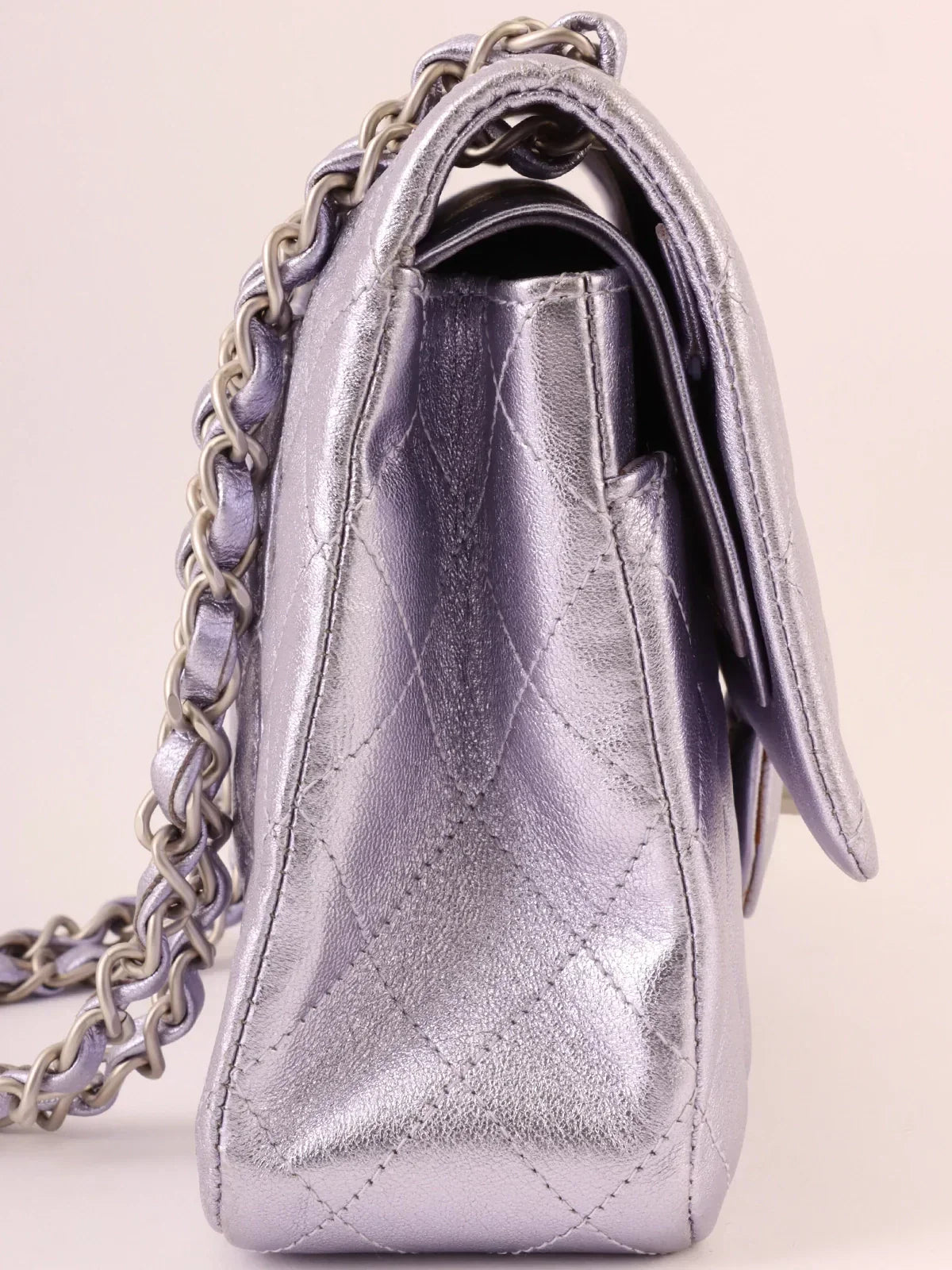 Chanel Around  Made Classic New Chain Bag Cm Metallic Light Purple