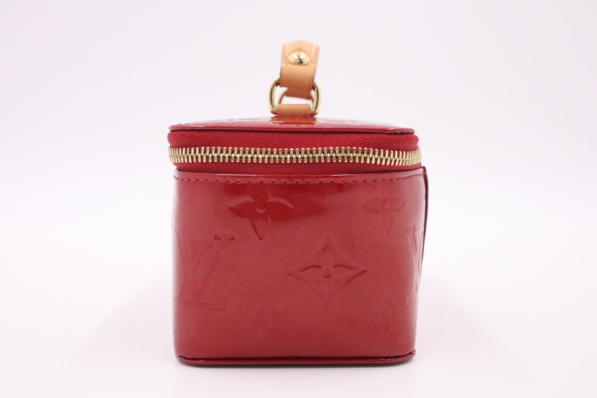 Louis Vuitton Vanity Pomme D'Amour Red Leather Vernis Handbag