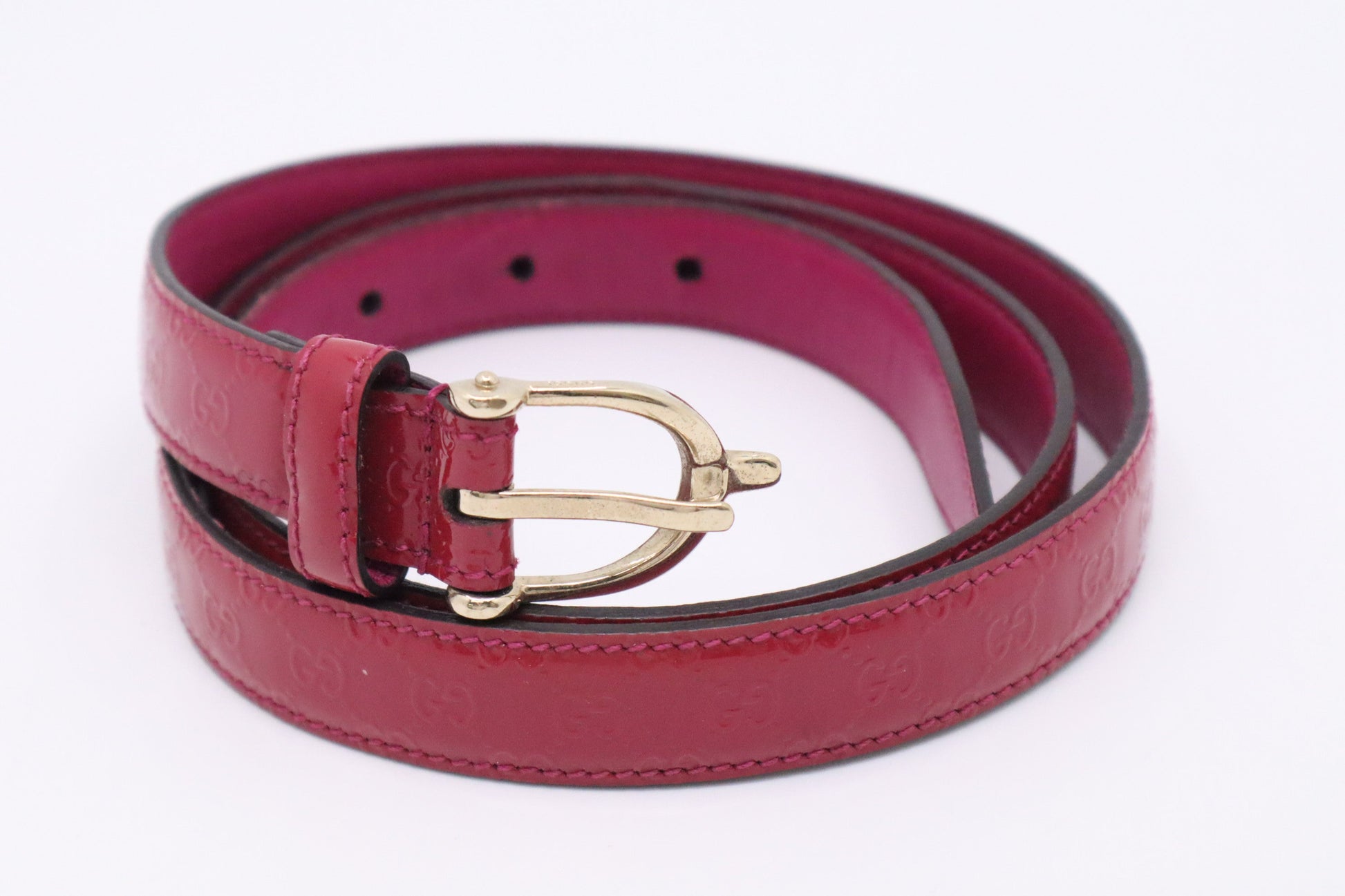 Gucci Belt In Patent Handbag Leather Pink Accessory