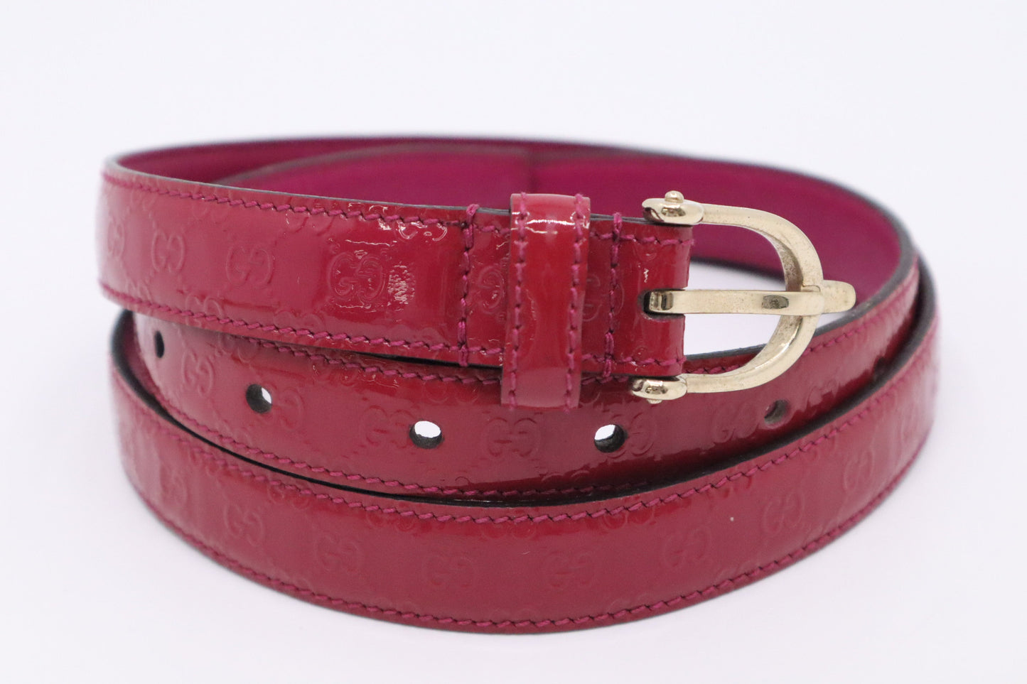 Gucci Belt In Patent Handbag Leather Pink Accessory