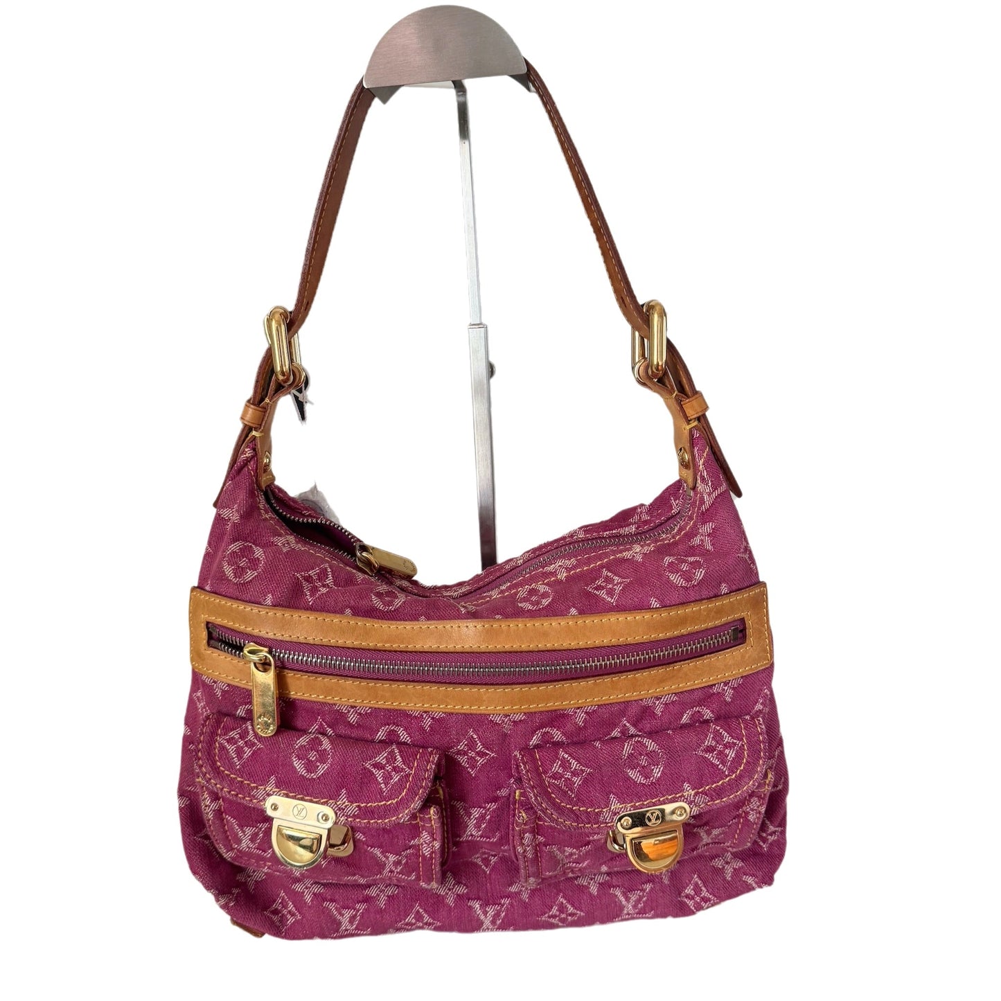 Louis Vuitton Denim Baggy PM Monogram Pink Shoulder Bag Bag 1