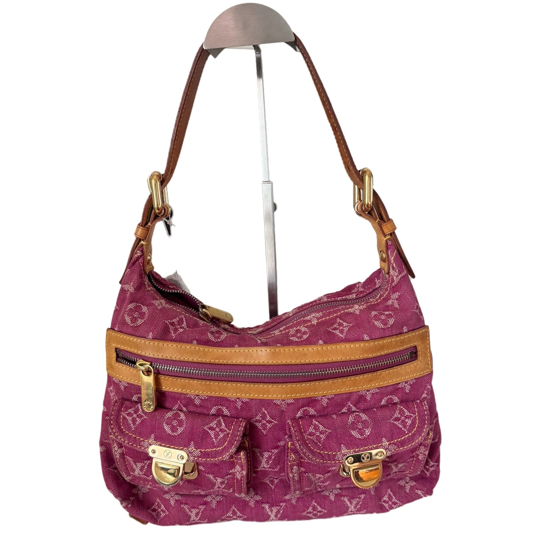 Louis Vuitton Denim Baggy PM Monogram Pink Shoulder Bag Bag 1